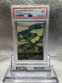 PSA 9 DRAMPA 184 TEMPORAL FORCES ILLUSTRATION RARE POKEMON - Image 1