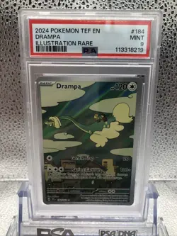 PSA 9 DRAMPA 184 TEMPORAL FORCES ILLUSTRATION RARE POKEMON - Image 2