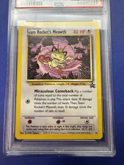 2000 Pokemon League Black Star Promo #18 Team Rocket’s Meowth PSA GEM MINT 10!!! - Image 2