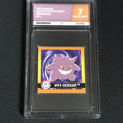 Gengar #94 • 1999 Artbox Pokemon Stickers Series 1 • ACE 7 Graded Slab - Image 1