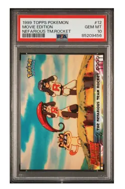 PSA 10 1999 Topps Pokemon The Movie EDT #12 Nefarious TeamRocket - Image 1