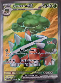 Torterra ex 185/162 - Pokemon SV05: Temporal Forces Full Art Ultra Rare Holo NM - Image 1