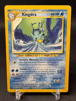 German Pokemon Card - Seedraking (Kingdra) 19/64 - Neo Discovery-Non Holo Played - Image 1