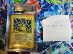 BGS 9 Pokemon Lt. Surge's Electabuzz Holo 1st Edition Gym Heroes 6/132 MINT - Image 1