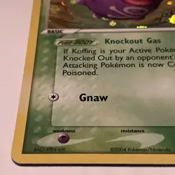 Koffing Stamped Reverse Holo Pokemon Tcg Ex Team Rocket Returns 61/109 - Image 2
