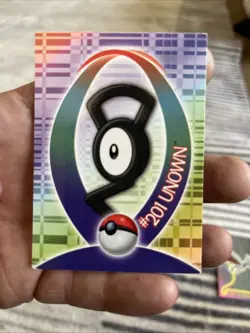 2001 Topps Pokemon Topps Johto League Champions Unown #201 Sticker Card - Image 1