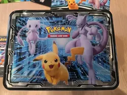 Pokemon TCG Collector Chest Tin Fall 2019 Charizard Mewtwo Lunchbox Lot Of Items - Image 3