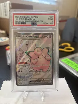 2025 POKEMON SVP LILLIE PREMIUM TOURNAMENT PROMO LILLIE'S CLEFAIRY EX PSA 9 #19 - Image 2