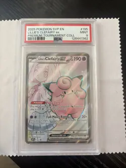2025 POKEMON SVP LILLIE PREMIUM TOURNAMENT PROMO LILLIE'S CLEFAIRY EX PSA 9 #19 - Image 3