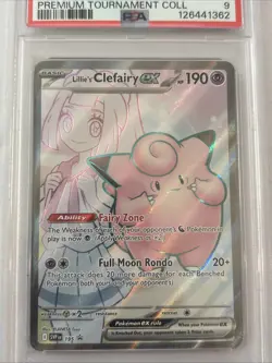 2025 POKEMON SVP LILLIE PREMIUM TOURNAMENT PROMO LILLIE'S CLEFAIRY EX PSA 9 #19 - Image 4