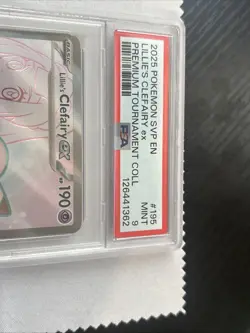 2025 POKEMON SVP LILLIE PREMIUM TOURNAMENT PROMO LILLIE'S CLEFAIRY EX PSA 9 #19 - Image 5