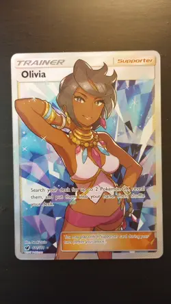 Olivia - 111/111 - Crimson Invasion Sun Moon Full Art NM Pokemon Trainer - Image 1