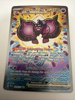 Pokemon SIR Pecharunt EX 163/131 Prismatic Evolutions Special Illustration Rare - Image 2