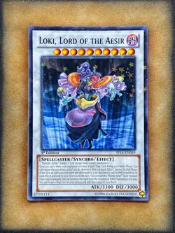 Yugioh Loki, Lord of the Aesir SP14-EN049 Starfoil Common 1st Ed NM - Image 1