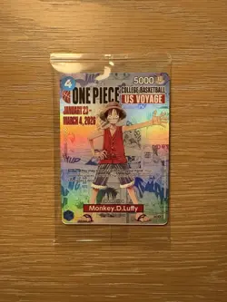 Namco Monkey.D.Luffy P-055 Promo Holo One Piece CCG Promotion Card - Image 1