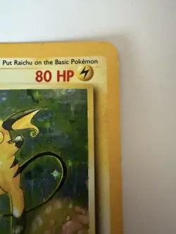Pokemon TCG Raichu Holo Rare Card 14/102 Base Set English Edition - Image 3