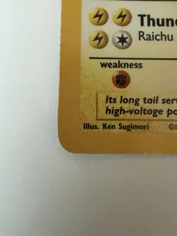 Pokemon TCG Raichu Holo Rare Card 14/102 Base Set English Edition - Image 5