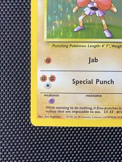 Hitmonchan Holo 7/102 Holo Rare Base Set Pokemon Card MP - Image 5