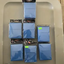 Qty 7 Ultra PRO Deck Box Pacific Blue Pokemon YuGiOh MTG TCG 80 Sleeved Cards AI - Image 1