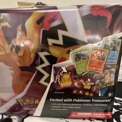Pokemon Trading Card Game Metal Tin Charizard Pikachu Rillaboom (Sealed) - Image 2