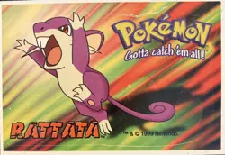 Vintage 1999 Pokemon Rattata Vending Machine Sticker Card A&A Made in USA - Image 1