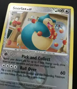 Snorlax 33/111 League Promo Crosshatch HOLO Rising Rivals Pokemon Card Exc - Image 4