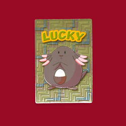 CHANSEY (LUCKY)--JAPANESE MEIJI EMBOSSED PROMO FOIL POKEMON CARD - Image 1