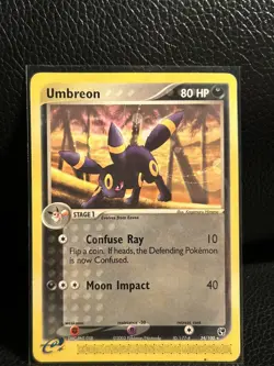 Pokemon 2003 Umbreon 24/100 EX Sandstorm Eeveelution - Rare Card - Vintage -MP - Image 1