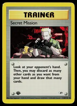 Pokemon Gym Heroes 118/132 Secret Mission 1st Edition Pokemon Card - Image 1