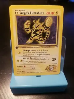 Pokemon Cards: Gym Heroes 1st Edition Rare: Lt. Surge's Electabuzz 27/132 - Image 1