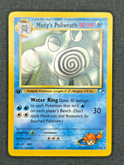 2000 Pokemon Gym Heroes 1st Edition Misty's Poliwrath #31/132 Rare WOTC Card - Image 3