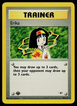 Pokemon Card - Erika Gym Heroes 100/132 Rare 1st Edition - Image 1