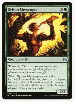 ​Sylvan Messenger | MTG ORI | EDH Commander Elf Tribal Card Draw | LP - Image 1