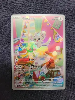 Minccino - 182/162 Temporal Forces - Illustration Rare - NM - Holo Pokemon Card - Image 1