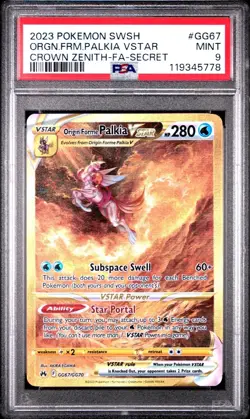 Origin Forme Palkia VSTAR GG67/GG70 Secret Rare Pokemon TCG Card PSA 9 - Image 1