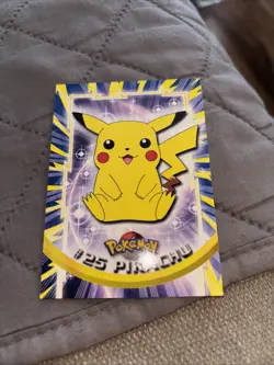 Topps Pokemon Pikachu Card #25 1st Series Blue Label 1999 Non Holo NM-MN - Image 1