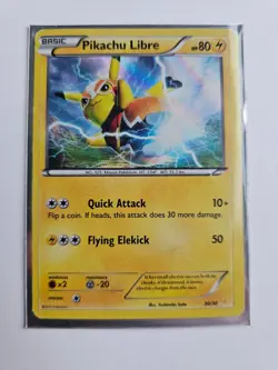 3 Pokemon Cards: Jolteon EX+Pikachu Libre+Pikachu Full Art, great condition holo - Image 4