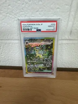 PSA 10 Leafeon ex SAR 200/187 Terastal Festival sv8a 2024 Pokemon Card Japanese - Image 1