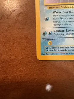 Pokemon TCG Lapras Fossil Holo Unlimited Rare Card 10/62 MP-LP Condition - Image 5