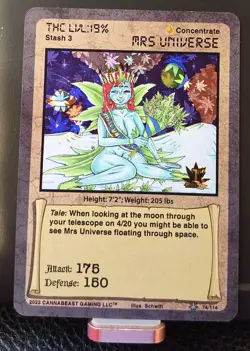 CannaBeast TCG - Mrs Universe Holo Card #74/114 Pack Fresh! 1st Edition CCG - Image 1