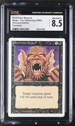 MTG Magic: The Gathering Howl from Beyond 1994 Revised Edition Common CGC 8.5 - Image 1