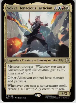 MTG Sokka, Tenacious Tactician Normal NM Avatar: The Last Airbender Magic 242 - Image 1