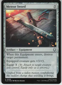 MTG Meteor Sword Foil NM Avatar: The Last Airbender Magic 258 - Image 1