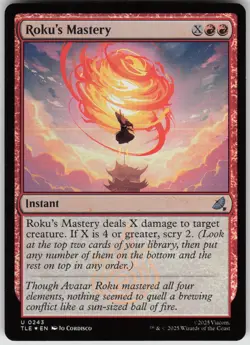 MTG Roku's Mastery Foil NM Avatar: The Last Airbender: Eternal-Legal Magic 243 - Image 1