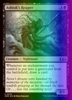 MTG Magic the Gathering Ashiok's Reaper (79/475) Wilds of Eldraine NM FOIL - Image 1
