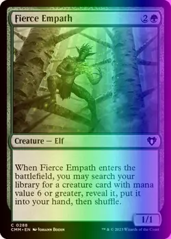 MTG Magic the Gathering Fierce Empath (288/1455) Commander Masters LP FOIL - Image 1