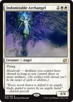 MTG Indomitable Archangel - Foil, Modern Masters 2015, Heavily Played, English - Image 1