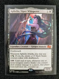MTG Aphelia, Viper Whisperer Anime 0040 Foundations Jumpstart NM - Image 1