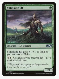 ​Sunblade Elf | MTG M15 | EDH Commander Elf Tribal Selesnya Anthem | LP - Image 1