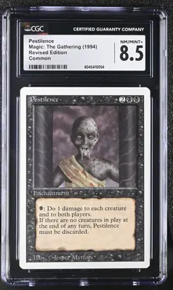 MTG Magic: The Gathering English Pestilence 1994 Revised Edition Common CGC 8.5 - Image 1